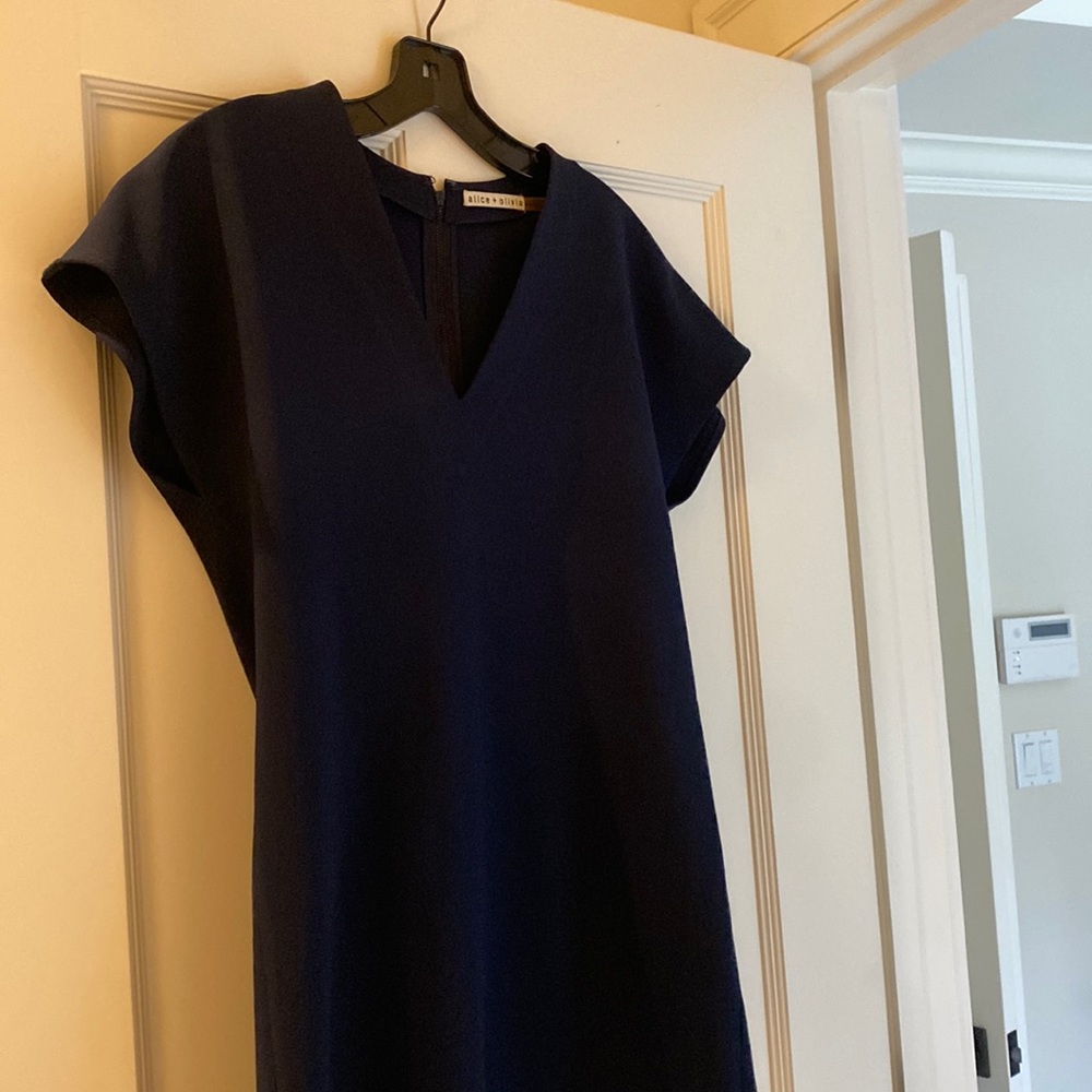 Alice and Olivia navy dress